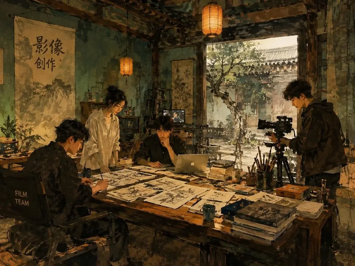 番茄短剧网页版团队 · 长安剧场创意园 番茄短剧网页版团队在长安剧场创意园的创作场景